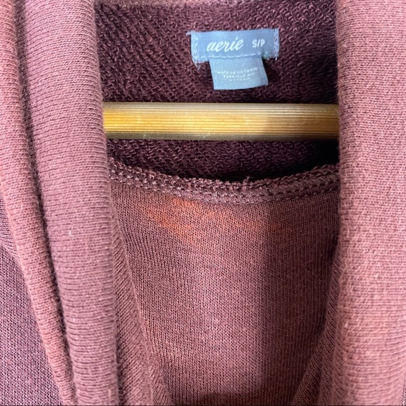Aerie Maroon The Sweat Everyday Pullover Sweatshirt - Picture 6 of 10
